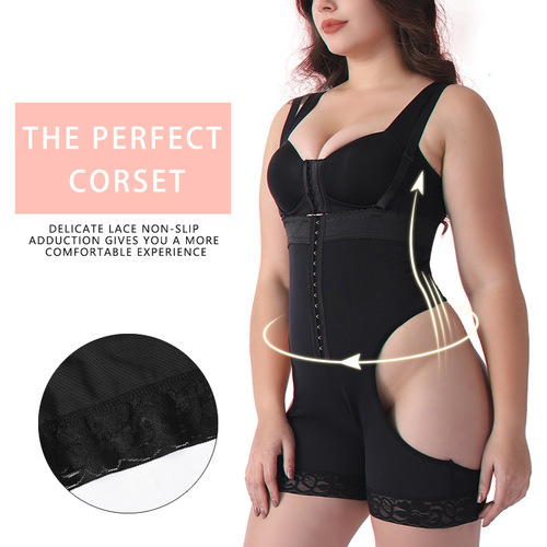 Butt-lifting shaping one-piece body shaper for women, abdominal control and hip-lifting, adjustable shoulder straps, plus-size body shaping garment, full-hip shaping.
