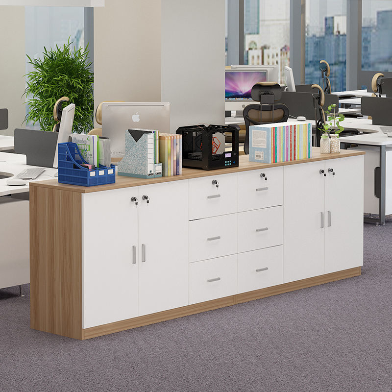 Gabinete de archivos de oficina armario de madera bajo con bloqueo armario de almacenamiento armario de datos armario de cajón armario de barra larga armario de partición