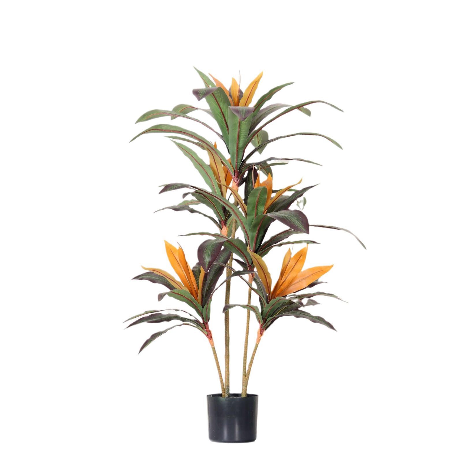 Simulación de plantas verdes Sensación avanzada Simulación de borde rojo Hierro Árbol falso Planta en maceta Sala de estar Interior Decoración Decoración Paisaje de plantas biónicas