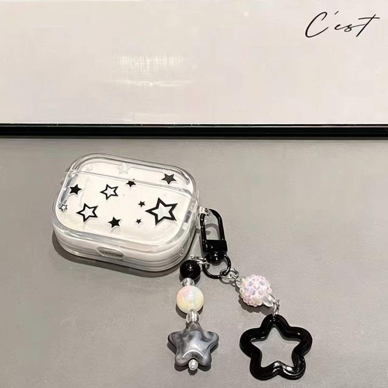 Estudo TPU con patrón de estrella para AirPods 1/2/3/4/pro/pro2/pro3
