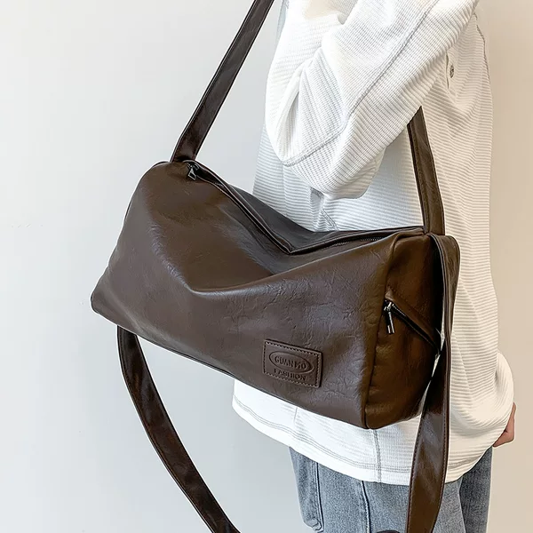 Cross-border minimalist pillow bag for women, 2026 new style, versatile shoulder bag, crossbody bag, popular retro commuter bag for students