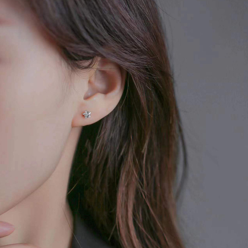 S999足銀ピアス女性気質日韓国個性ファッションシンプル創意潮人養耳洞イヤリングアクセサリー