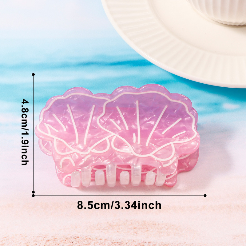 戈蕾思饰品缤纷海洋生物高级感抓夹水母海星后脑勺发夹鲨鱼夹发饰|undefined
