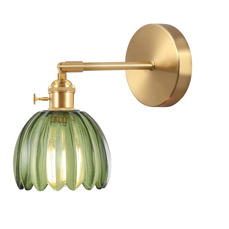 Amazon Wiring-Free USB Charging Remote Control Retro Glass Flower Bedroom Restaurant Chandelier Scandinavian Simple Cross-Border