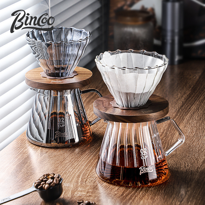Bincoo Hand Brewing Coffee Pot Set Sharing Pot v60 Filter Cup Extraction Filter Long Nozzle Pot Coffee Utensil Bincoo Hand Brewing Coffee Pot Set Sharing Pot v60 Filter Cup Extraction Filter Long Nozzle Pot Coffee Utensil