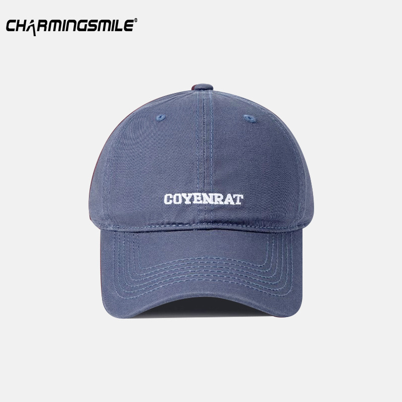 Sombrero de béisbol para mujeres 2025, nuevo estilo retro bordado letras de protección solar gorro de pato estilo coreano generalizado gorro de cabeza grande moda para mujeres