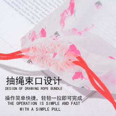 Flamingo Matte Drawstring Pouch: Towel, Sock, and Underwear Packaging Bags – Thickened Plastic PE Material, Wholesale Price