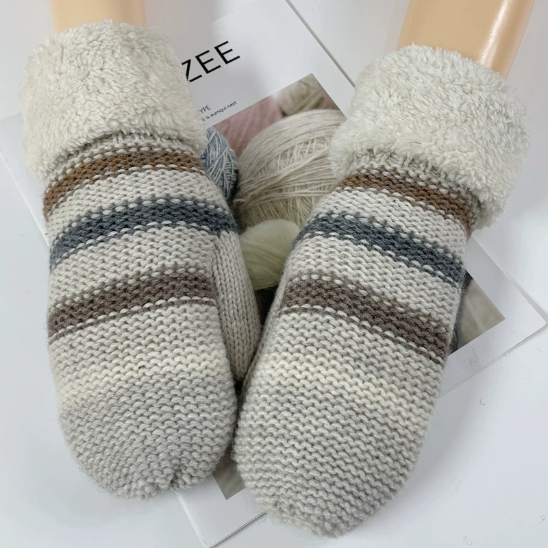 Demi-season warm gloves, travel keep warm woolen knitted dress, European style