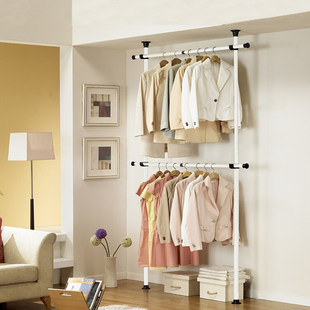 Floor-To-Ceiling Multifunctional Clothes Rack DIY Simple Folding Coat Rack Bedroom Clothes Rack Simple Modern Factory