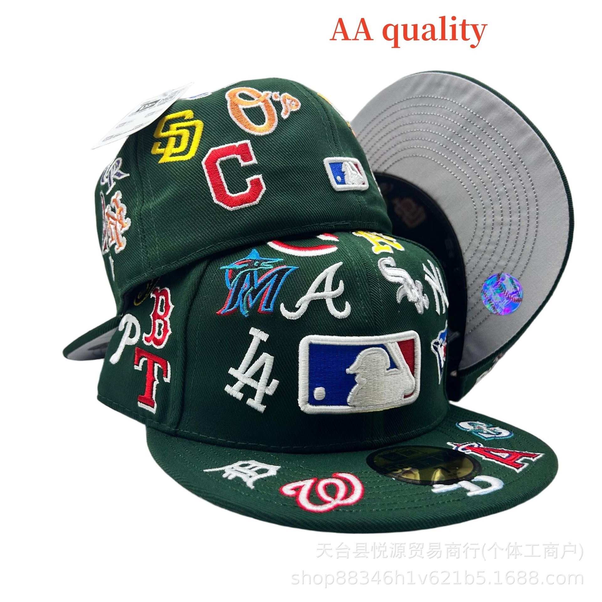 Nuevo comercio exterior transfronterizo MLB sombrero de béisbol estilo hip-hop moda tamaño sombrero de alta calidad