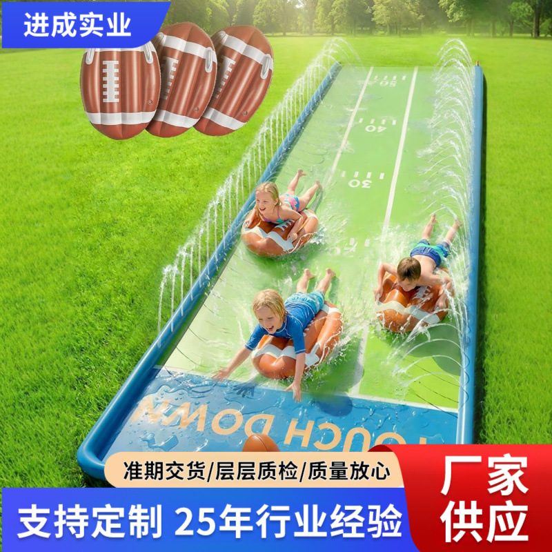 Travel inflatable water slide play in water PVC