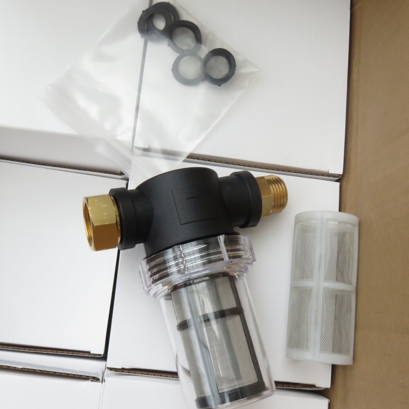 跨境 清洗机前置过滤器美式螺纹3/4接口花园水管进水滤芯滤网