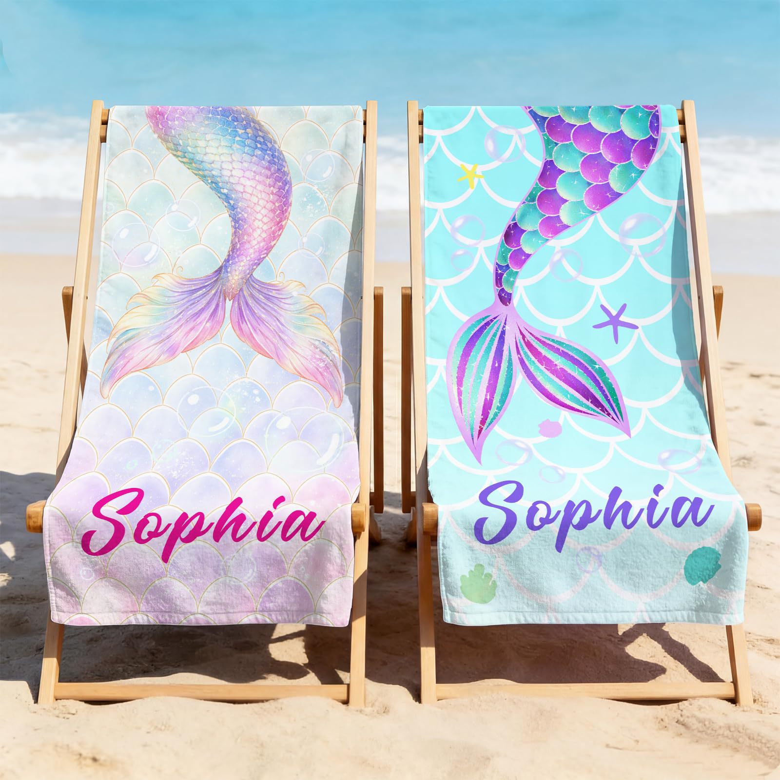 Super Absorbent Personalised Bath Towel Microfibre Beach Towel_voghion.com