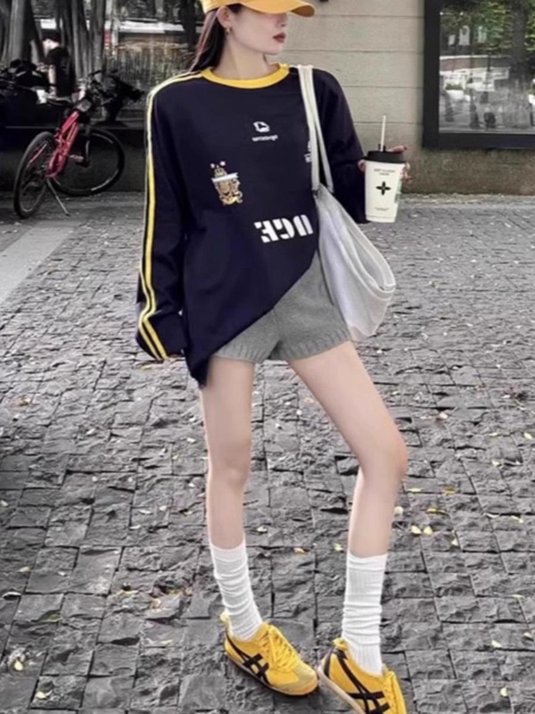 灰色针织短裤女春季新款小个子慵懒松弛感毛线羊绒直筒阔腿裤|undefined