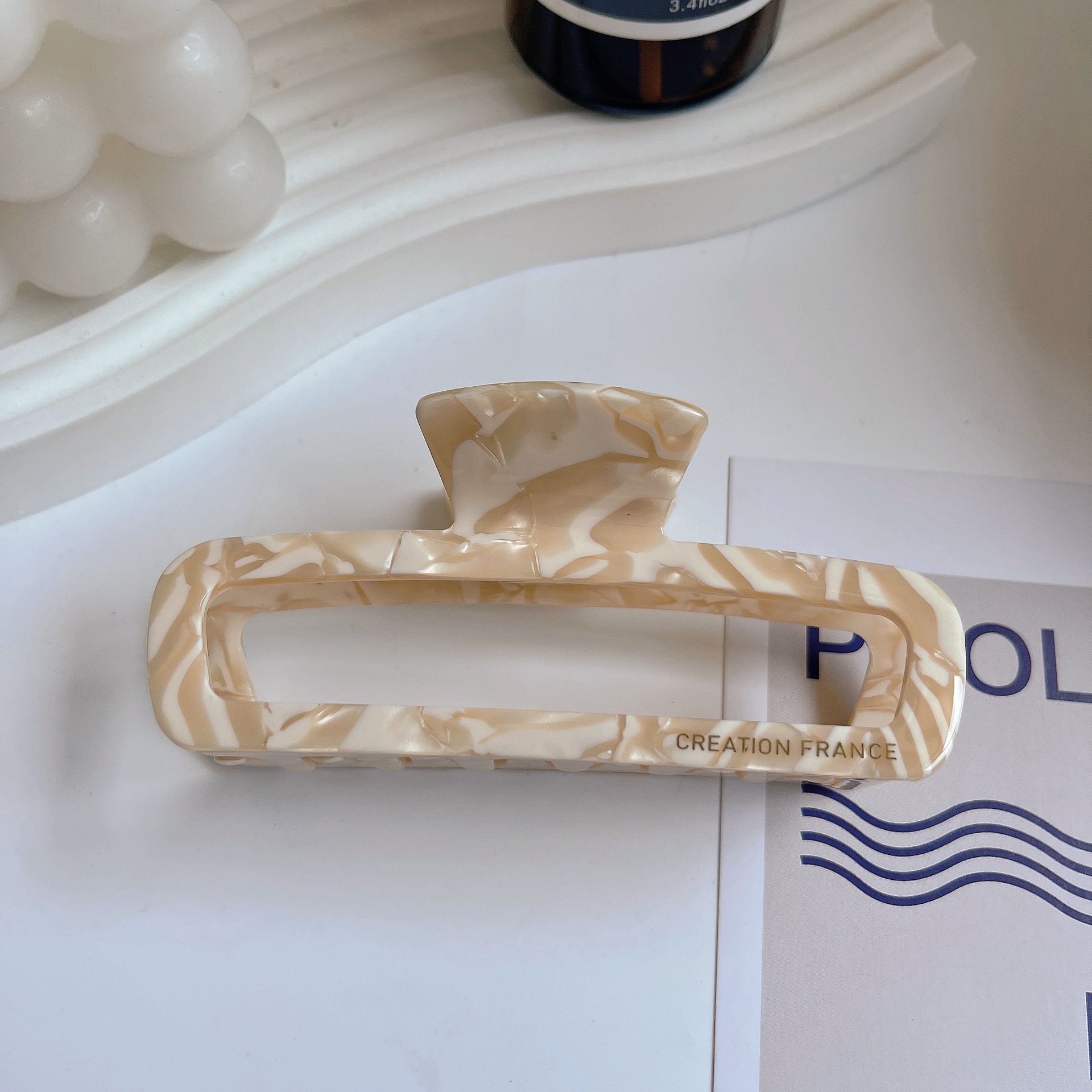 Xingyi nueva Corea del Sur acetato de pelo clip de línea retro horquilla cuadrada francés simple hueco gran pelo agarre accesorios para el cabello