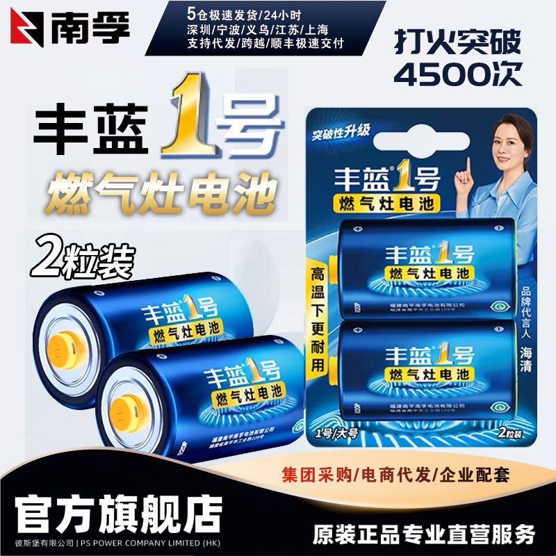 Nanfu battery Fenglan No. 1 battery carbon No. 1 large gas stove special water heater gas natural gas D type