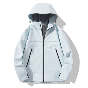 Cross-border Wholesale Soft Shell Graphene Hot Rusk Clothes Couple's Sports Outdoor Hooded fleece-lined Rusk Clothes Windproof