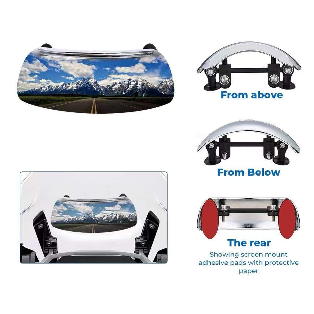 Motorcycle street running sports car windshield wide-angle panoramic rearview mirror auxiliary mirror blind spot mirror 180 degree mirror