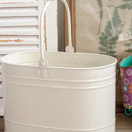 欧式大号醒花桶花店鲜花装饰大花桶家用铁艺邮差插花铁皮桶大花盆