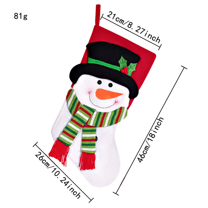 国境を越えた新製品クリスマス靴下装飾靴下サンタクロース雪だるまヘラジカクリスマスツリーペンダントスナックキャンディープレゼント袋|undefined