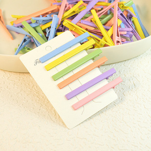 Duckbill clip one-line clip candy color sweet hair accessories ins markless hair clip handmade hair clip DIY material accessories