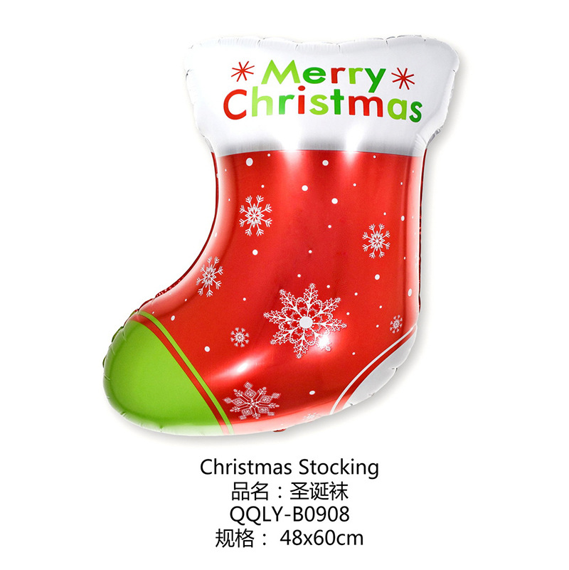 Navidad decoración de dibujos animados globo de aluminio centro comercial tienda fiesta decoración suministros Santa Claus globo