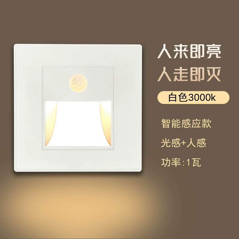 Ночной светильник с датчиком человеческого тела типа 86 для ночного использования в спальне, гостиной, коридоре, проходе, лестничной клетке, инфракрасном датчике освещения.