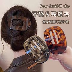 不硌头弧形鲍鱼抓夹女高级感2025新款鸭嘴夹发夹后脑勺一字夹