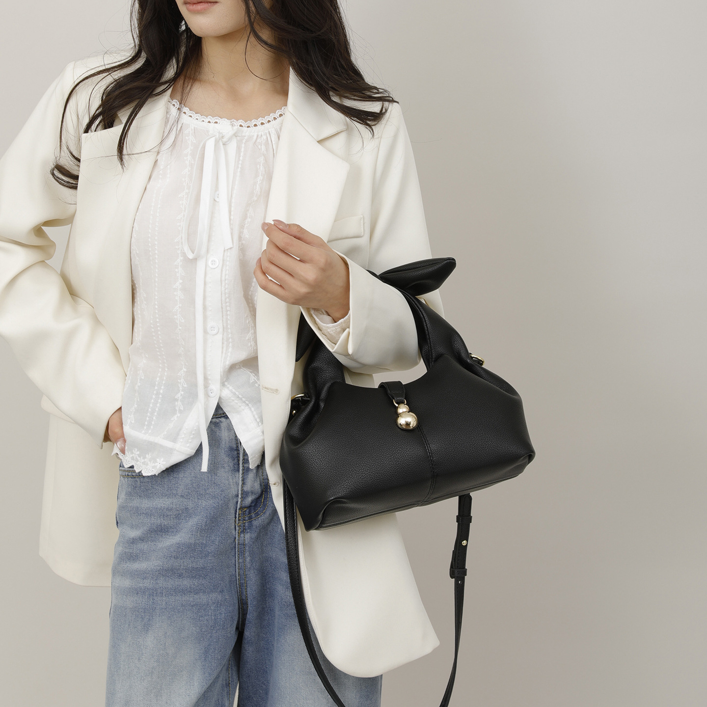 Coreana retro nicho nubes bolsas de mujer arco universal bolsas de mochila diarias de viaje de moda bolsas de hombro bolsas de bolsas de bolsas
