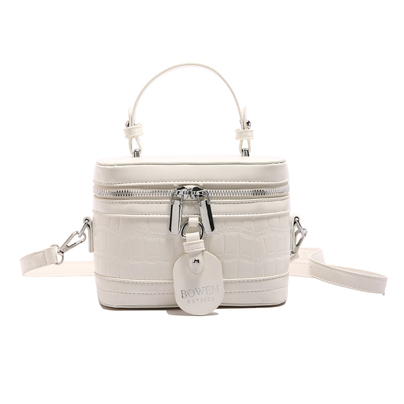 Bolso de textura transfronteriza 2025 primavera nuevo bolso femenino personalizado bolso de hombro con patrón de piedra bolso de mensajero de color de contraste de moda