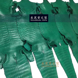 New Pure Imported Crocodile Leather Fog Green Handmade Crocodile Leather Platinum Kelly Kangkang Handmade Platinum Bag