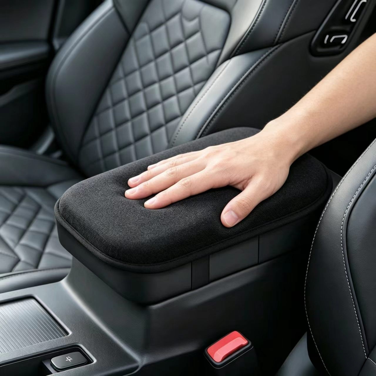 Cross-border best-selling car armrest box plush thickened arm pad car interior central armrest box heightening pad