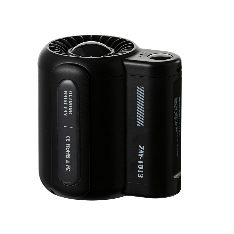 Nuevo gran ventilador de cintura al aire libre acampado larga duración de la batería de gran capacidad perezosa portátil pequeño aire acondicionado USB carga