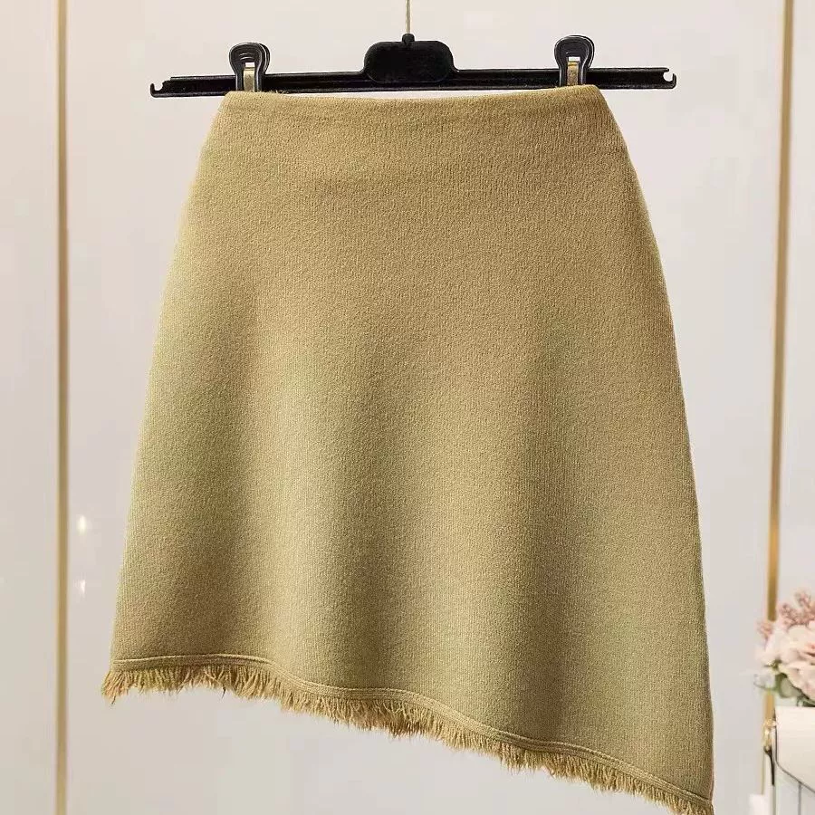 2023 японская и Корейская одежда пригородный стиль с кисточками абрикосовая летняя юбка Женская Темперамент короткая юбка модная повседневная западный стиль