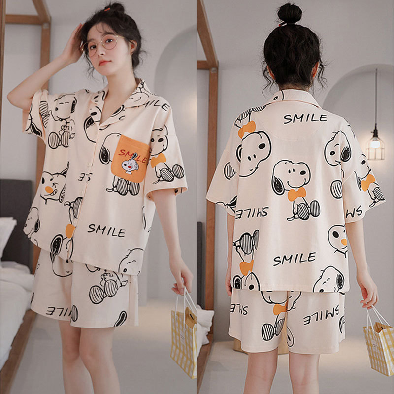 D.M-169 카툰 스누피 가디건 더블 쇼트