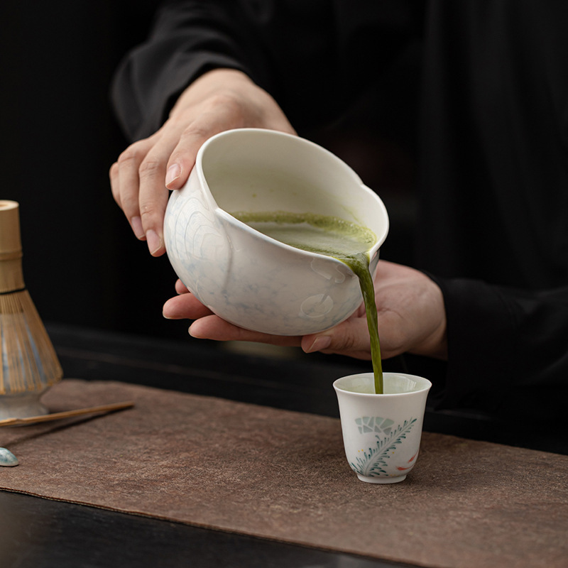 泡泡釉花苞抹茶四件套点茶碗茶筅立茶刷百本立陶瓷茶百戏打茶器具|undefined
