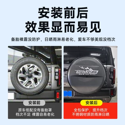 Spare wheel cover: Suitable for the New Beijing Bj40E