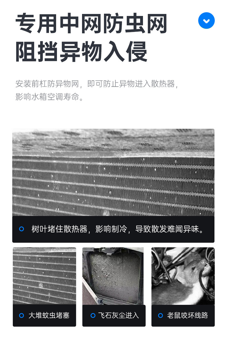 Cross-Border Wholesale of Accessories for the New Version of Tesla Model Y/3 Insect-Proof Net and Air Conditioning Inlet Protective Cover