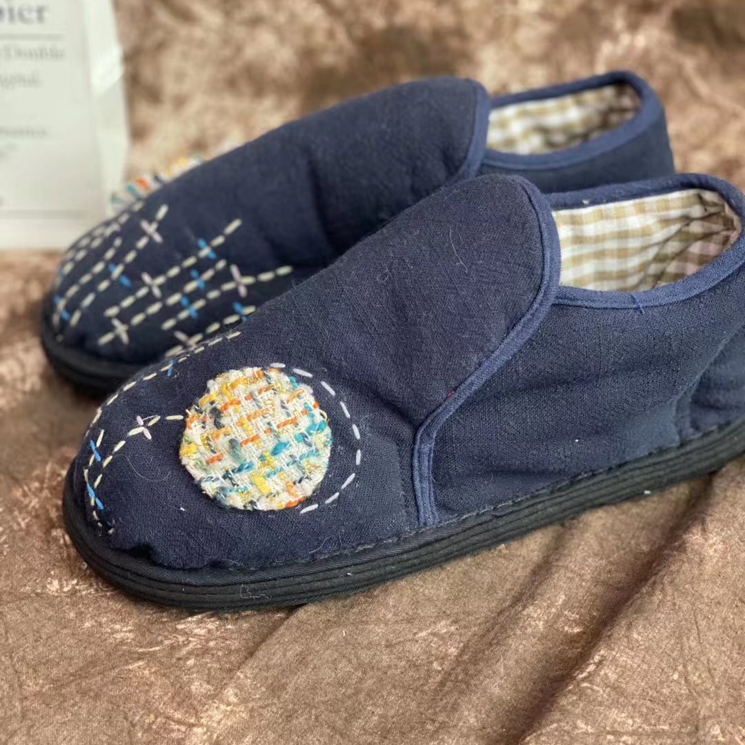 Purely handmade thousand-layer old cotton shoes