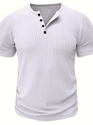 Short Sleeve Solid Stripe Pattern Knit T-shirt Chic And Cross-border