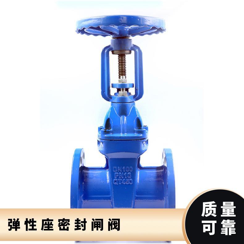 上海美科阀门 弹性座密封闸阀  Z45X-16Q 球墨铸铁 暗杆 法兰 水