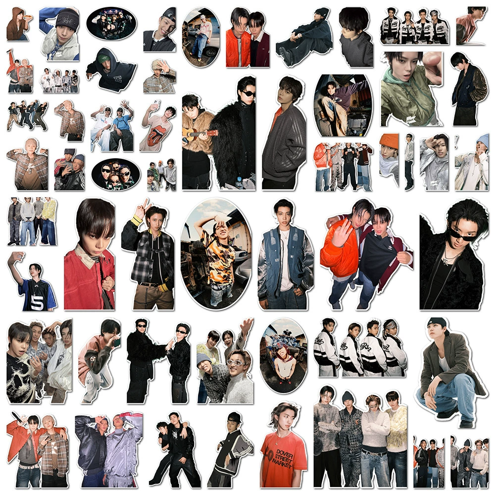 Набор стикеров k-pop, медная бумага 55 шт (3–6 см), водостойкое УФ-покрытие, коллекционный набор