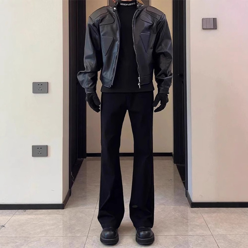 cleanfit Scimitar Pants Men's Spring and Autumn Dape Black Slim Look Pants Tall Casual Straight Pants