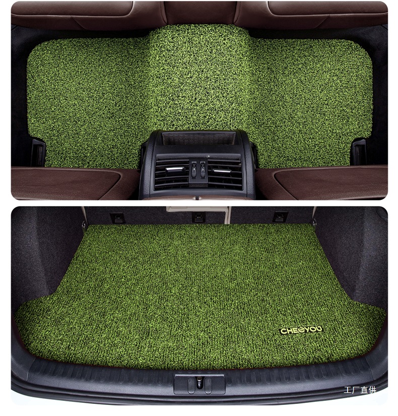 Car Floor Mat for the Driver's Seat, Single Piece Mat for the Driver's Seat, Single Wire Loop for the Passenger's Seat, Special Mat for the Passenger's Seat by Zhepei Hui