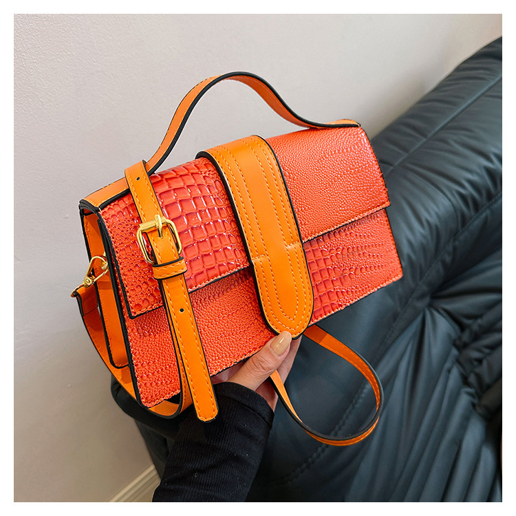 Bolsos transfronterizos para mujer 2025 nuevo bolso de mano con patrón de cocodrilo de alta calidad bolso de mensajero de hombro de viaje de todo fósforo de moda