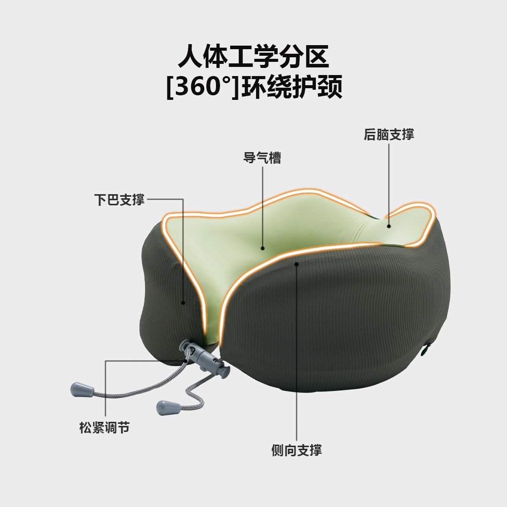 Nueva espuma de memoria transfronteriza almohada en forma de U almohada de viaje portátil almohada de cuello cómoda almohada de descanso para el almuerzo almohada cervical almohada en forma de U image 5