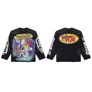 RoughPlay Beavis&Butthead Long Sleeve��ϴˮ���f�ƶ��C��L��