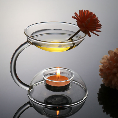 European high-temperature resistant transparent glass household incense lamp romantic aroma diffuser candle hotel restaurant essential oil diffuser