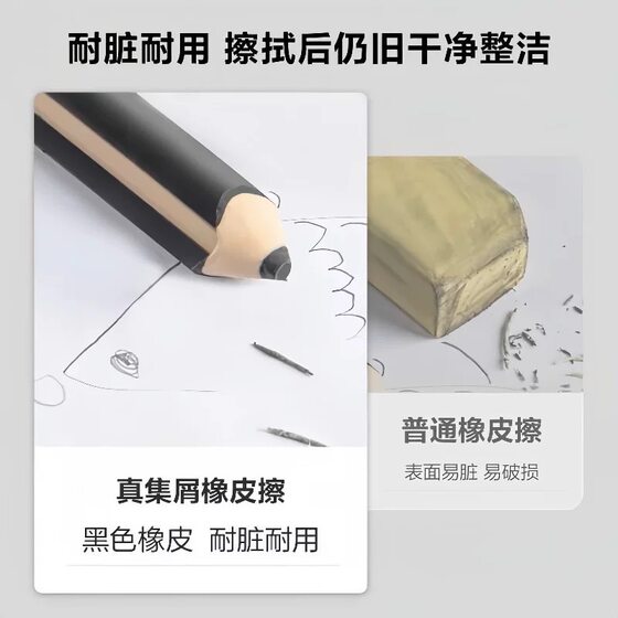 Good Li Zhen Ji Rub Pupils Use Pencil Eraser with Less Rub and No Rub Line Eraser 2B Eraser for Examination