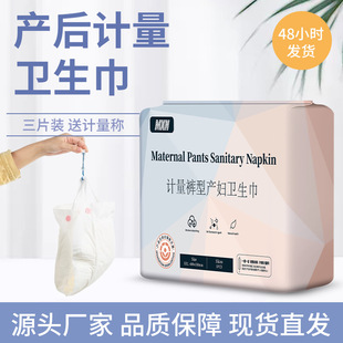 Maternal Pant Sanitary Napkin Wearing Sanitary Pad Postpartum Lexia Bleeding Sitting Supplies Metering Scale 3 Pieces